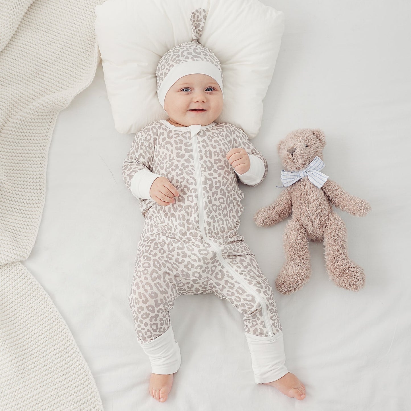 Bamboo Baby Pajamas Convertible Zipper Footie Pajamas Romper