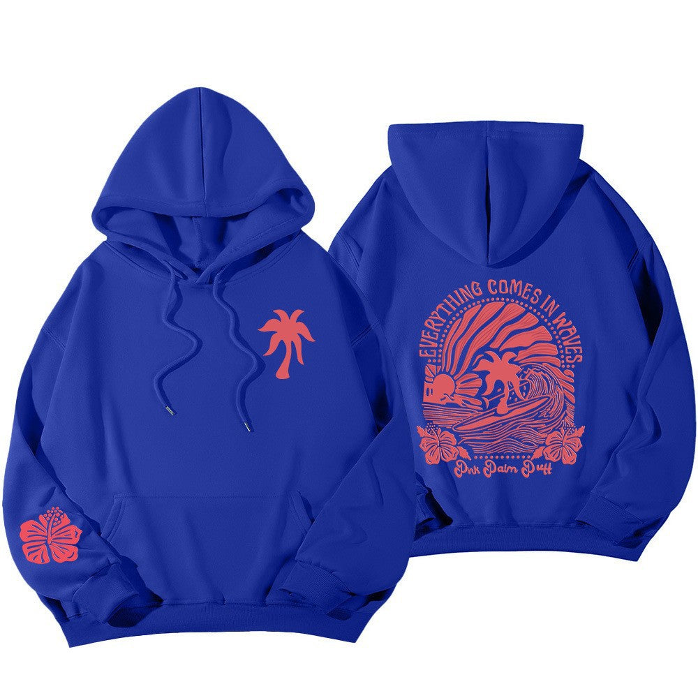 Pink Palm Puff Hoodie Ping Pong Puff Hoodie