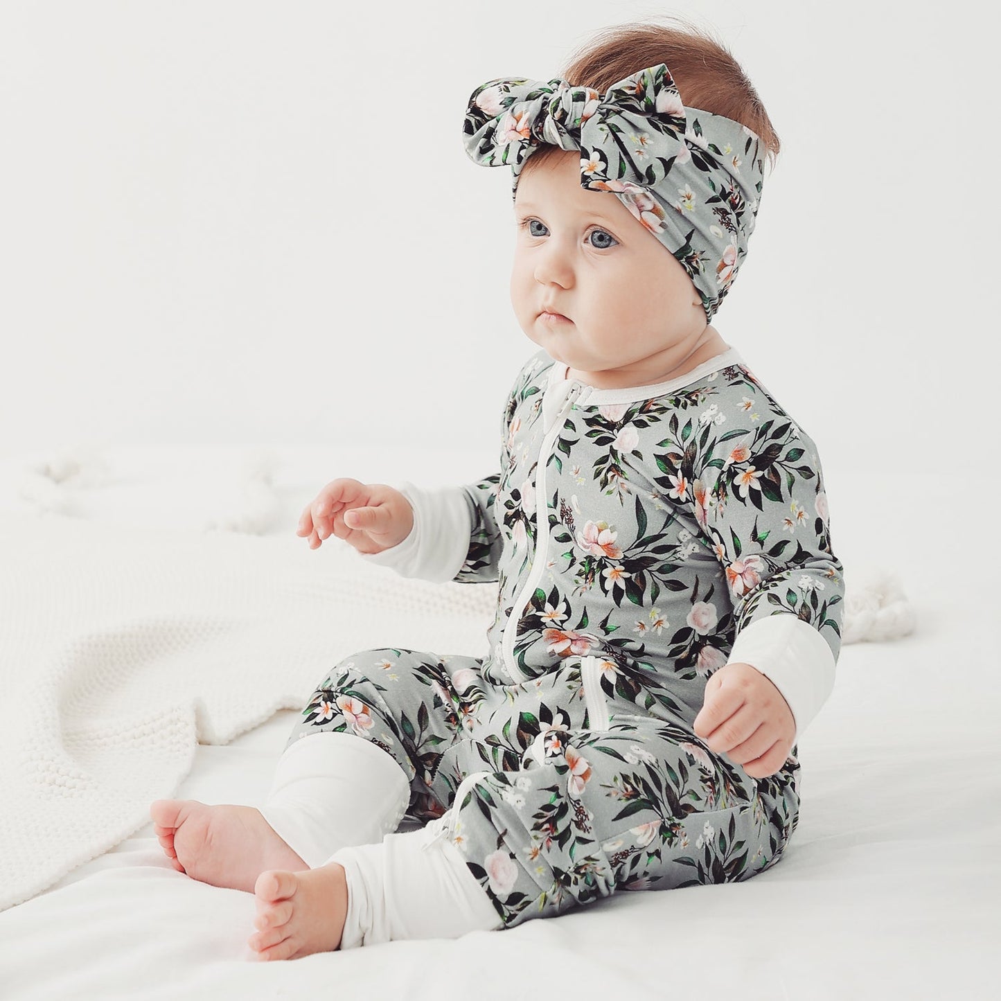 Bamboo Baby Pajamas Convertible Zipper Footie Pajamas Romper