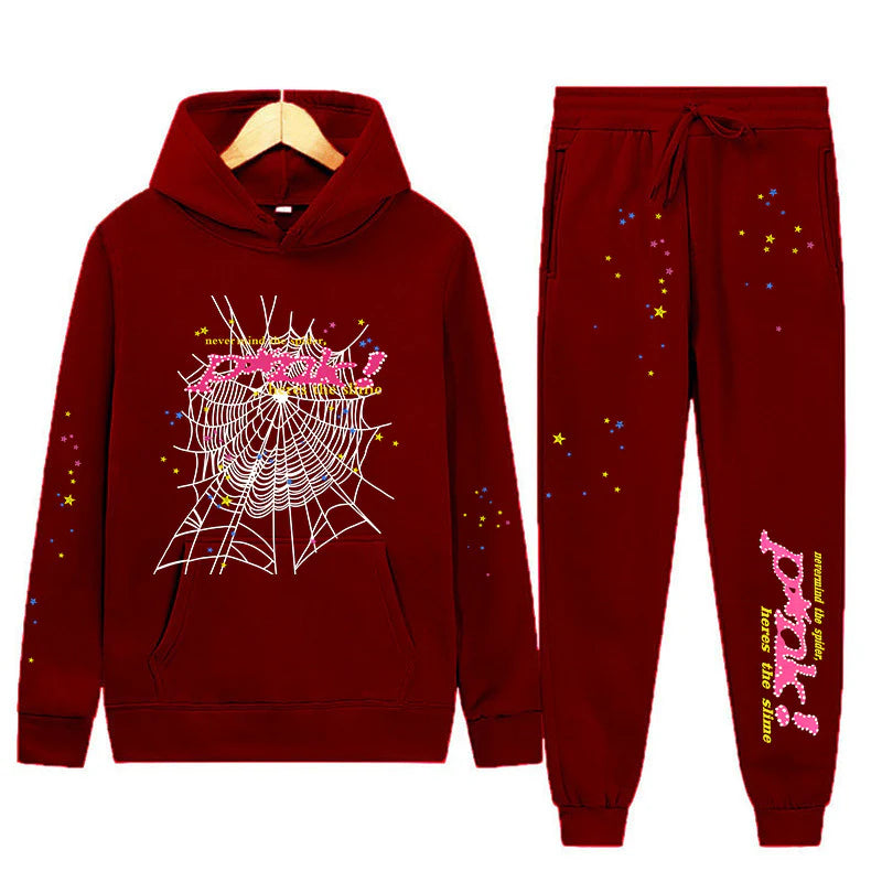 Sp5der p*nk V2 Hoodie Sweatpant Set Sp5der Tracksuit