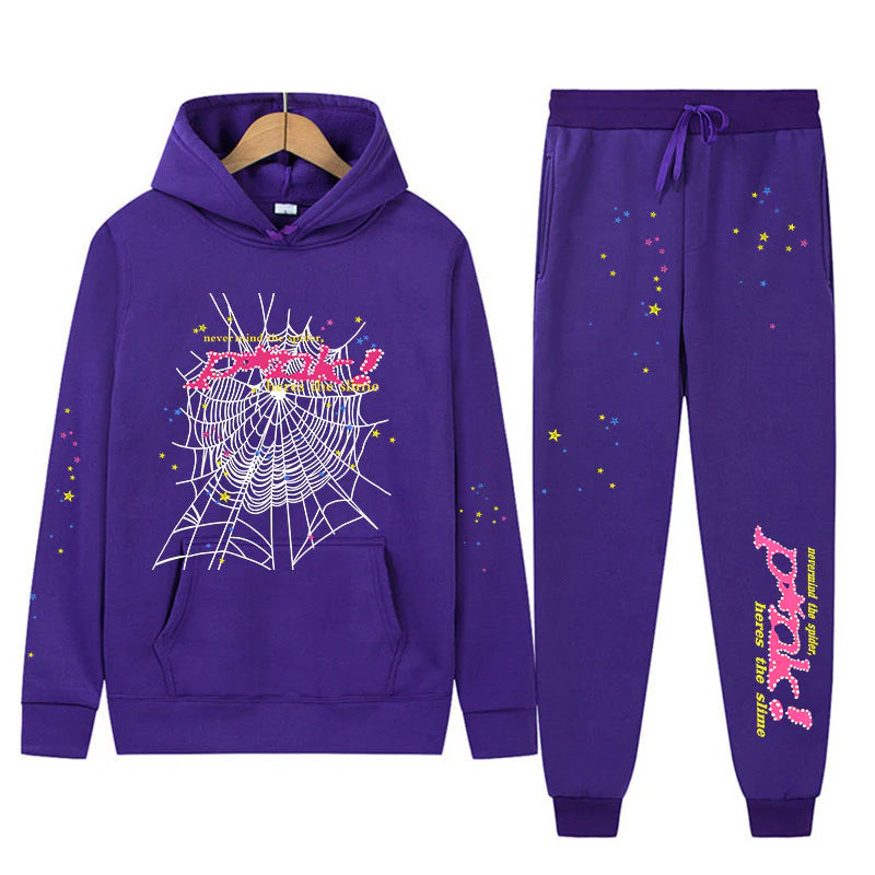 Sp5der p*nk V2 Hoodie Sweatpant Set Sp5der Tracksuit