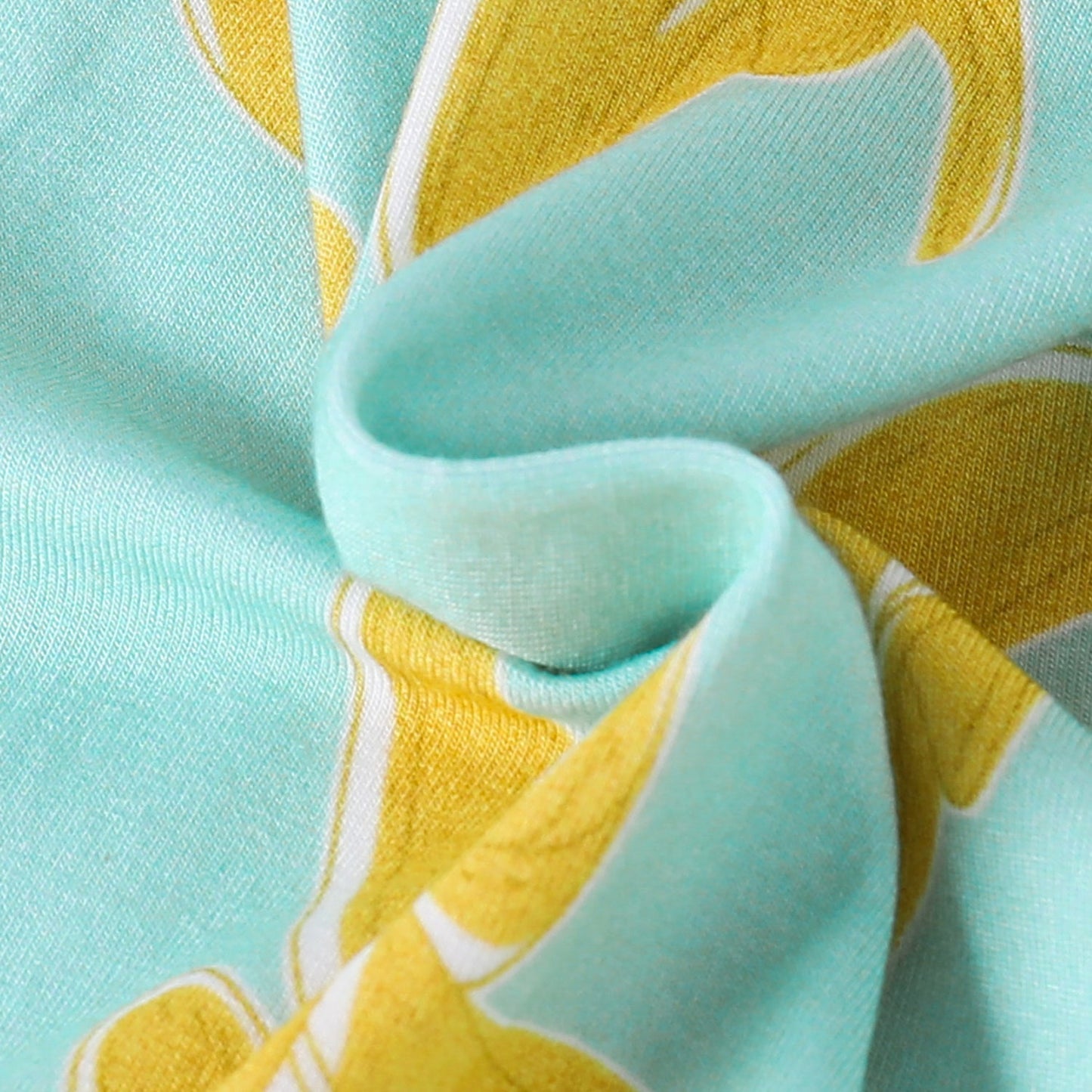 Baby Bamboo Pajamas Convertible Zipper Footie Pajamas Romper Banana Print