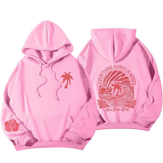 Pink Palm Puff Hoodie Ping Pong Puff Hoodie